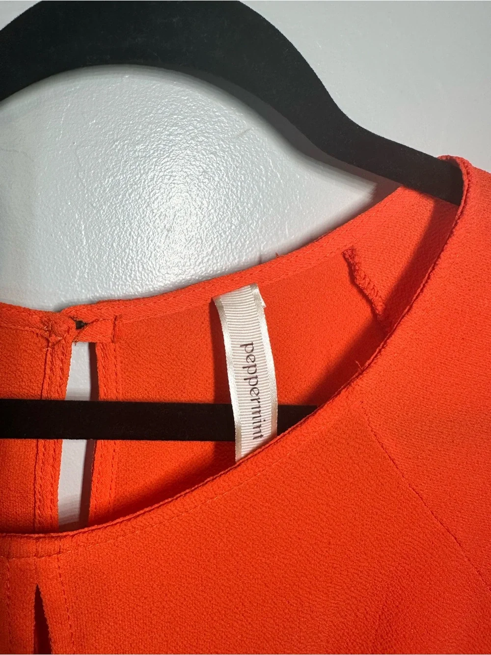 Orange Blouse w/ Front Tie Detail
